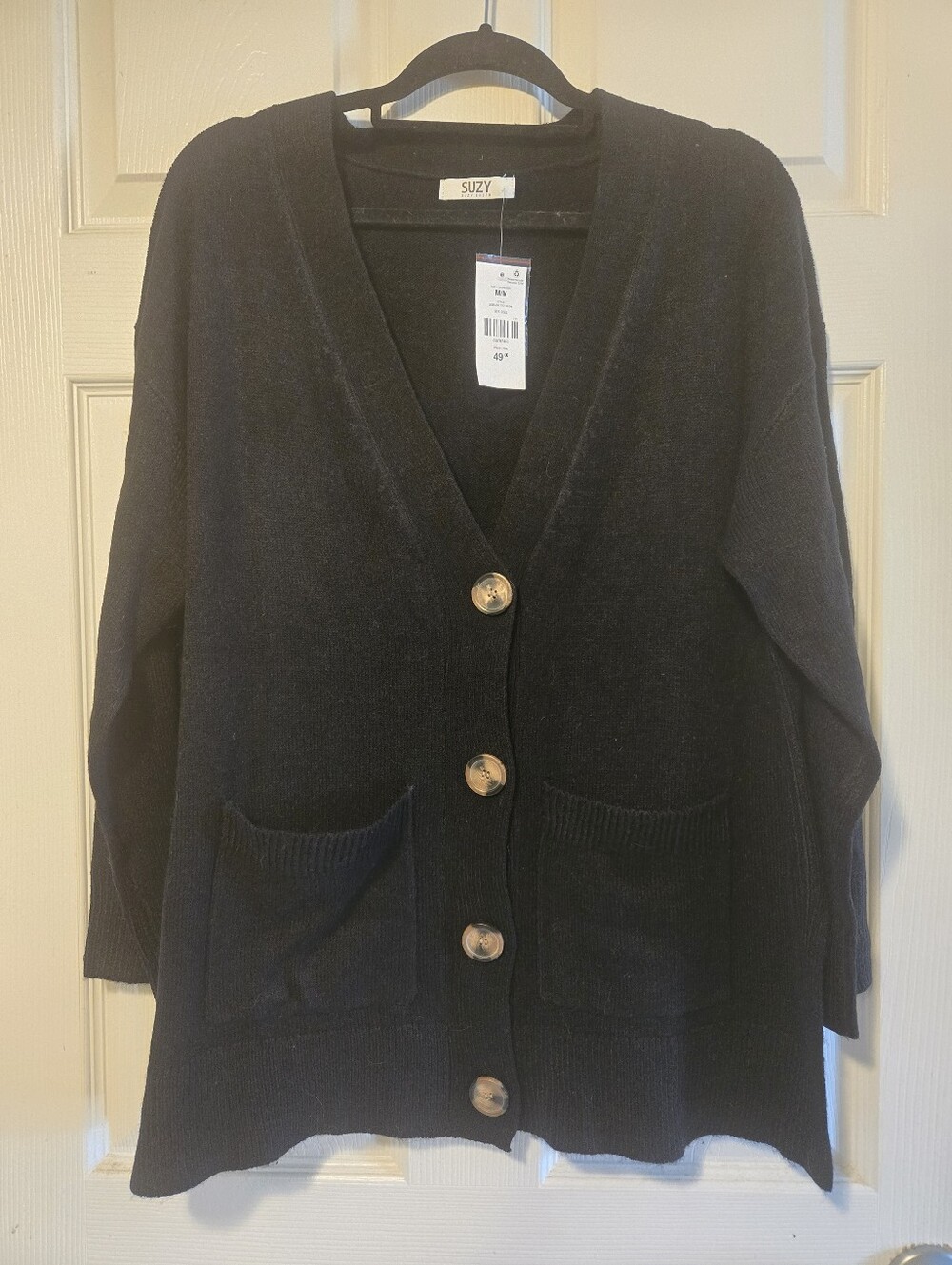 NEW Black V-Neck Cardigan with Buttons